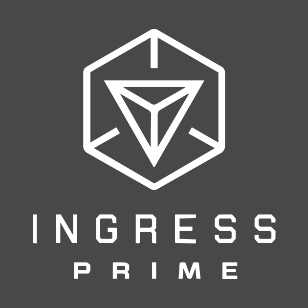 Ingress Prime Logo Shirt (white logo) by stickerfule