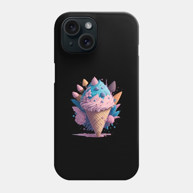 ice cream graffiti illustration Phone Case by emofix