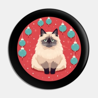 Birman Cat Xmas Ornament, Love Cats Pin