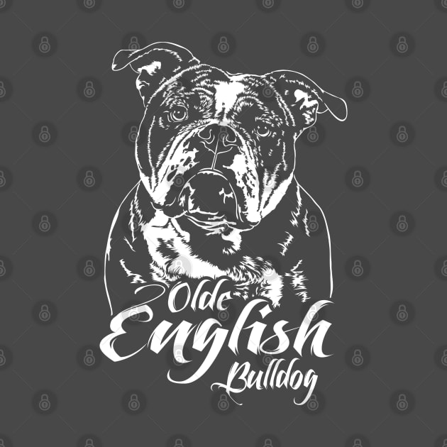 Olde English Bulldog dog lover dog portrait by wilsigns