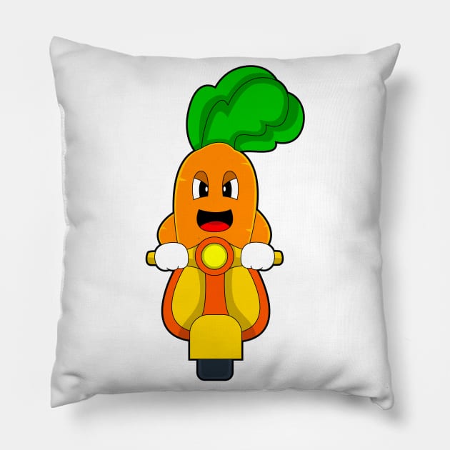 Carrot Scooter Pillow by Markus Schnabel