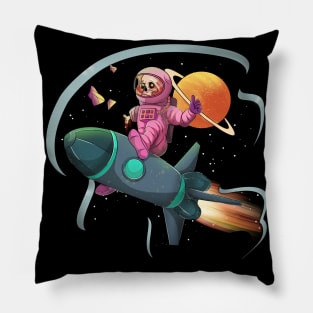 Zombie Skull Space Astronaut Pillow