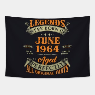 59th Birthday Gift Legends Born In June 1964 59 Years Old Tapestry