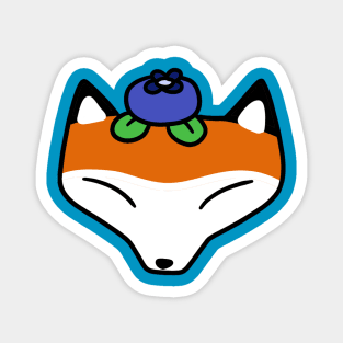 Blueberry Fox Face Magnet