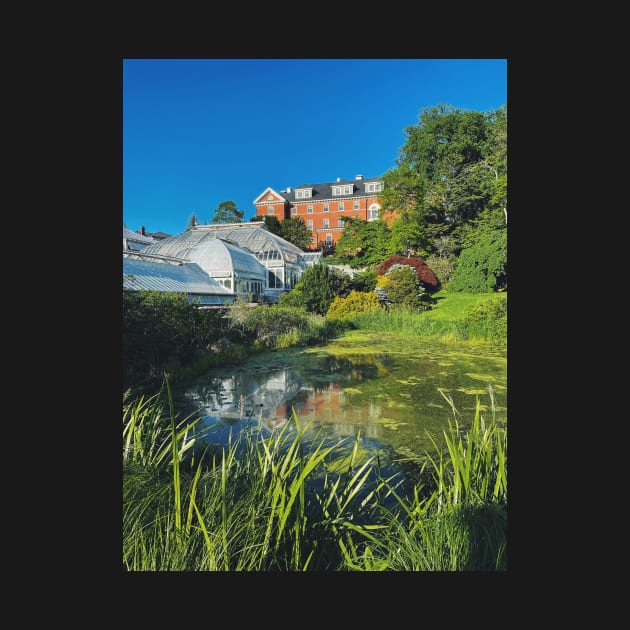 Greenhouse and Pond on Smith College Campus by offdutyplaces