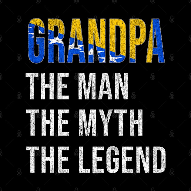 Grand Father Bosnian or Herzegovinian Grandpa The Man The Myth The Legend - Gift for Bosnian or Herzegovinian Dad With Roots From  Bosnia And Herzegovina by Country Flags