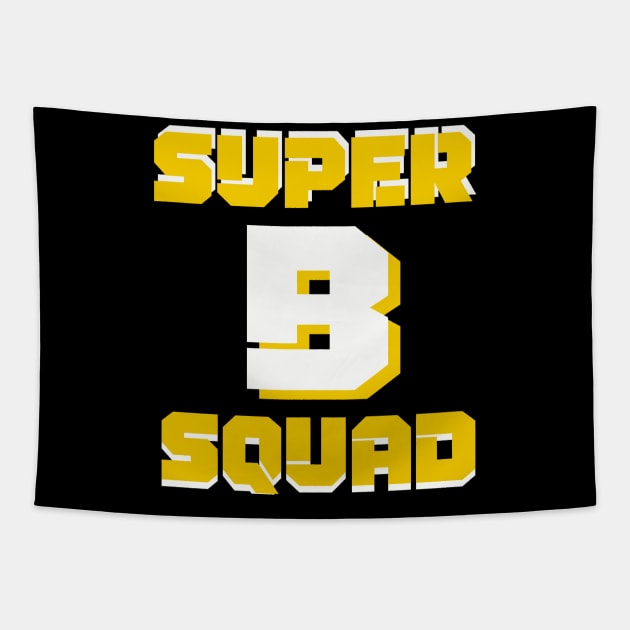 Gold Super B Squad Tapestry by Super B Merch Store