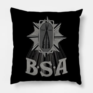 Vintage BSA Motorcycles Design Pillow