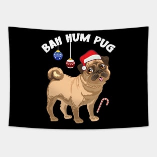 Christmas Xmas Family Matching Funny Bah Hum Pug Tapestry