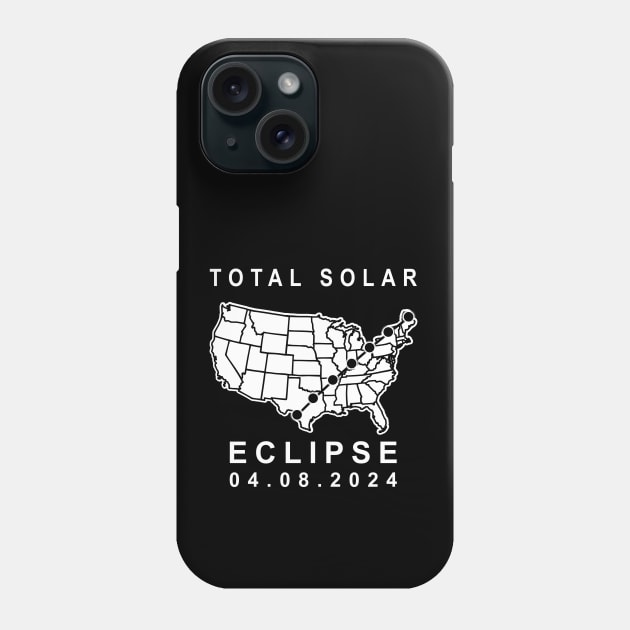 solar eclipse 2024 path of totality map Totality 4.08.24 April 8, 2024 Phone Case by Emma Creation