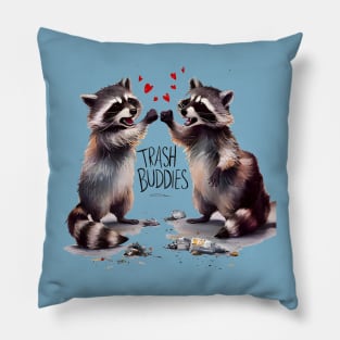 trash buddies Pillow