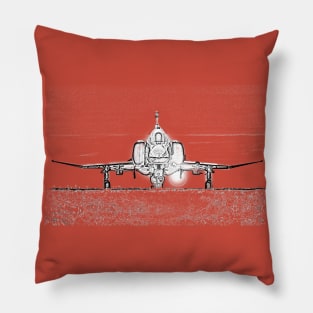 Fighter Jet Sunset 2 Pillow