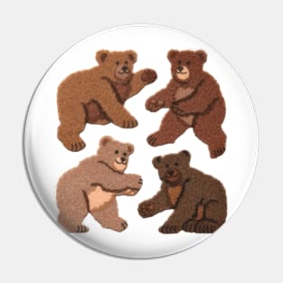 Dancing Bears Vintage Stickers Pin