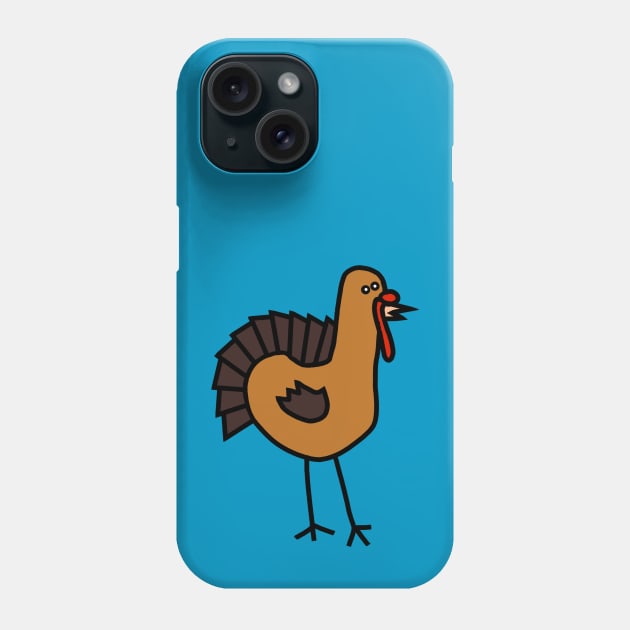 Turkey Time Thanksgiving Animals Phone Case by ellenhenryart