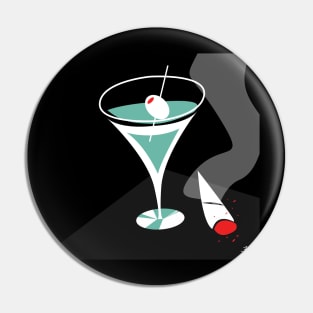 "Relax pair" Martini and Cigar Pin