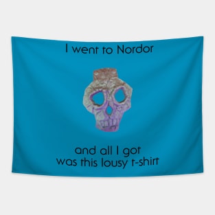 Nordor Face Lousy T-shirt Black Text Tapestry