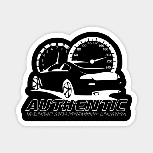 Authentic Auto White Logo Front Magnet