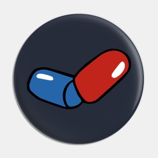 PILL BLUERED Pin