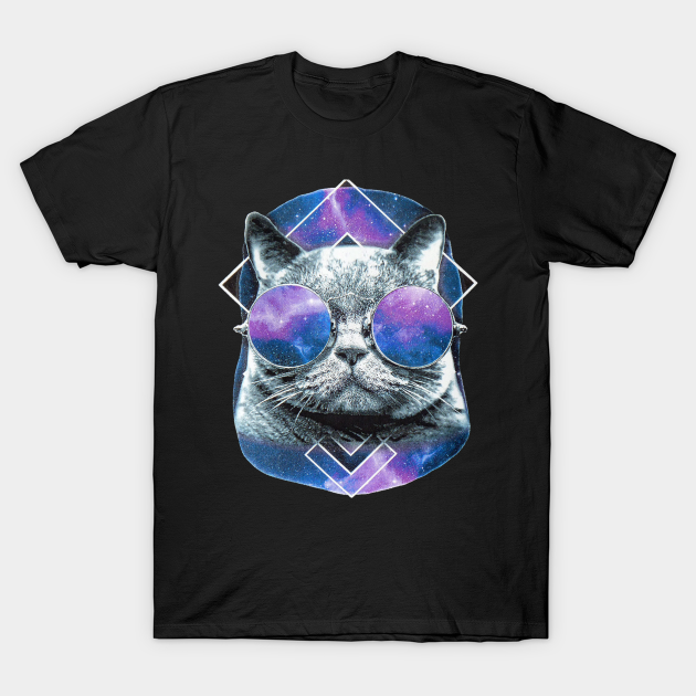 Cat Universe Space T Shirt Astronaut Cat Meme Round Glasses Cat Universe T Shirt Teepublic