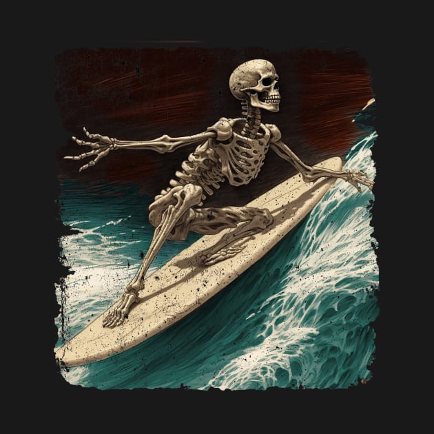 Surfing Skeleton by DavidLoblaw