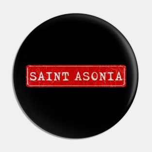 vintage retro plate Saint Asonia Pin