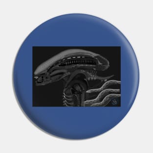 Spirograph Alien film character collage Pin