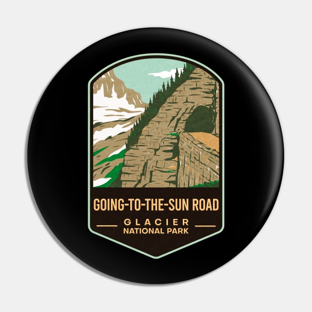 Going-To-The-Sun Road Glacier National Park Pin by JordanHolmes