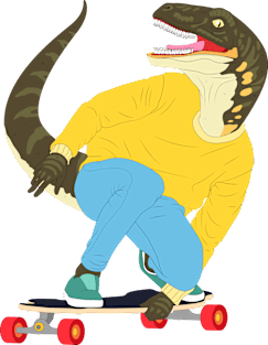 Skate Raptor Magnet