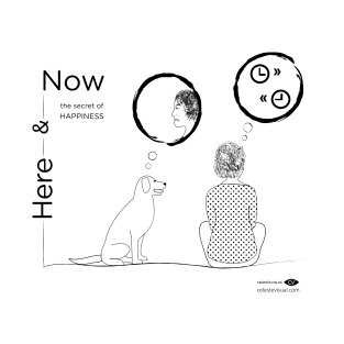 Here & Now (the secret of HAPPINESS) - black T-Shirt