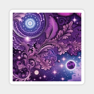 Other Worldly Designs- nebulas, stars, galaxies, planets with feathers Magnet