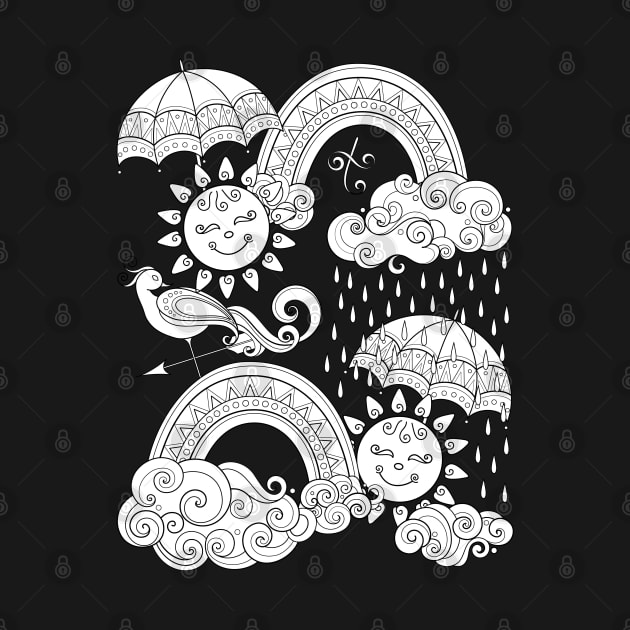 Noncolored Fairytale Weather Forecast Print by lissantee