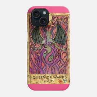 Queen Of Wands. Minor Arcana Tarot Card. Phone Case