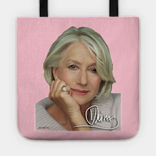 Helen Mirren Signed Portrait Tote