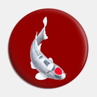 White Tancho Koi Fish Pin