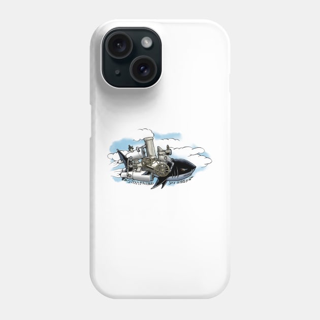 Steam Powered Sky Shark Phone Case by sparklellama