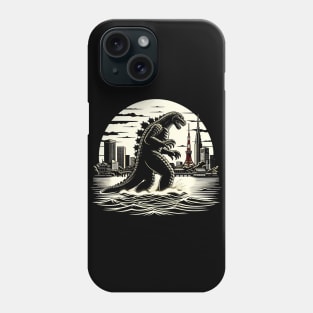 Vintage Godzilla Awakens: The Ultimate Sci-Fi Gift Phone Case