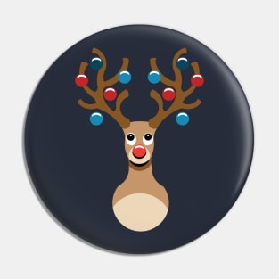 Cute Rudolph Reindeer Xmas tree Pin