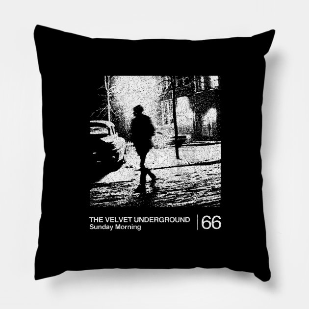 Sunday Morning / The Velvet Underground / Minimalist Graphic Artwork Design Pillow by saudade