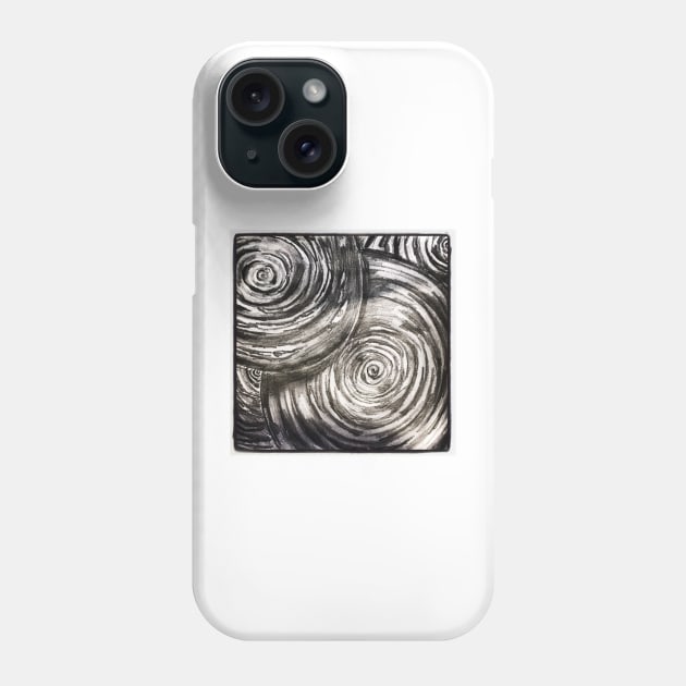 Graphite abstract scrolls Phone Case by YollieBeeArt