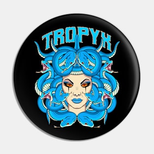 Blue Pit Viper Medusa Pin