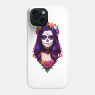 Floral Day of the Dead Girl Phone Case