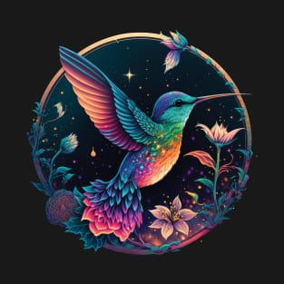 Hummingbird and Flowers T-Shirt