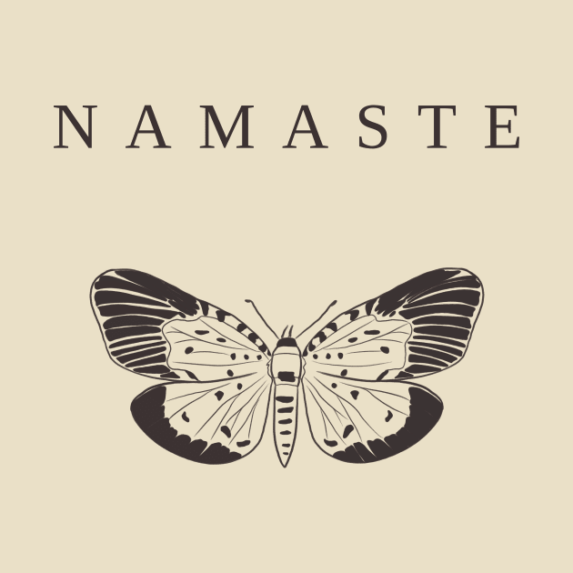 Namaste Moth Stripes by little osaka shop