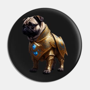 Mighty Pug in Heavy Mythical Armor with Power Source Pin