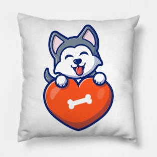 Cute husky dog Pillow