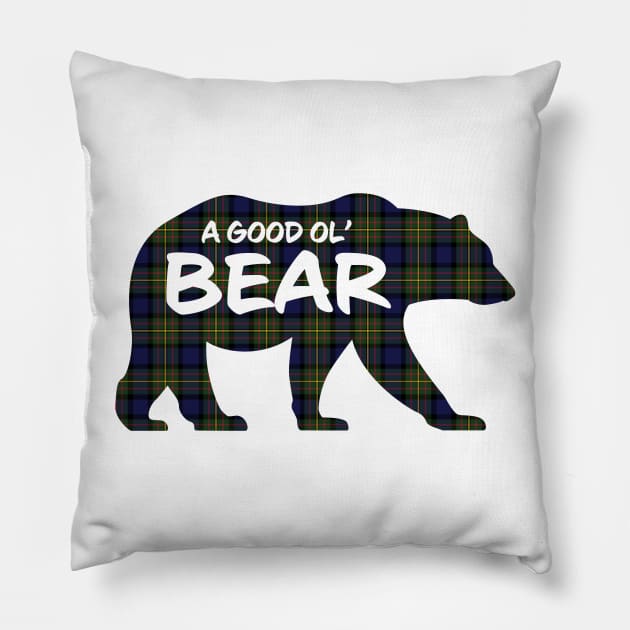 Bear Critter - MacLaren Plaid Pillow by Wright Art