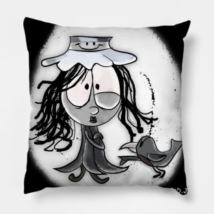 Little Umbrella Girl Pillow