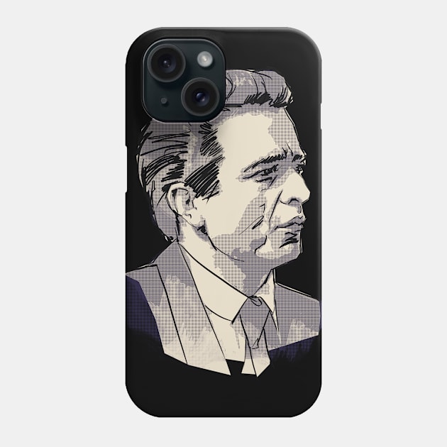 Johnny Cash Phone Case by Ed Labetski Art