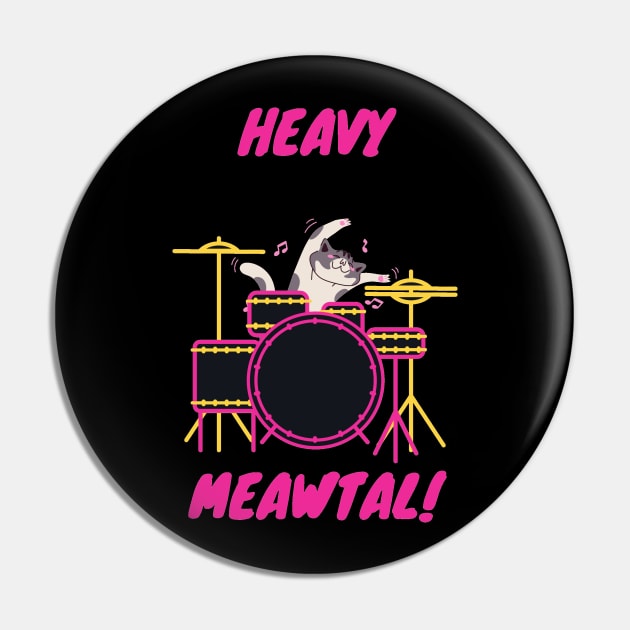 metal drummer cat Pin by Rev'sStore