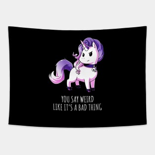 Cute Funny Cool Unicorn Lover Quote Animal Lover Artwork Tapestry